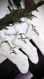 Acrylic Script Stocking Tag