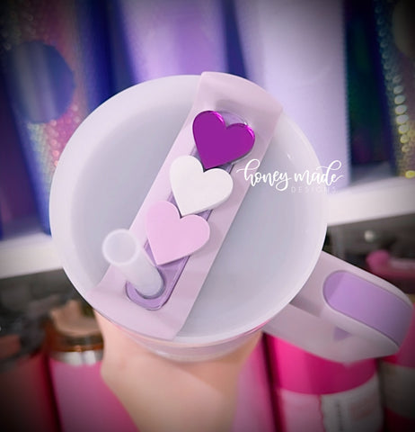 Purple Stack Heart Plate