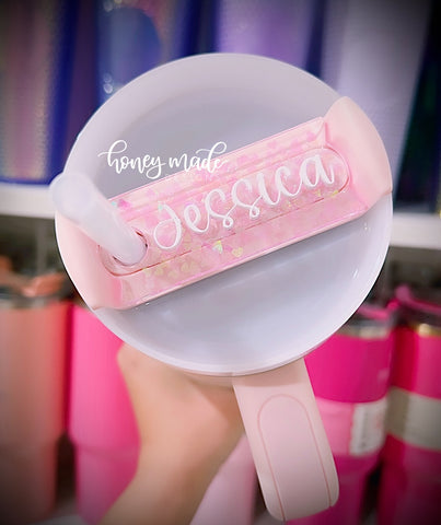 Pink Heart Name Plate