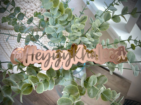 Rose Gold Mirror Acrylic Sign