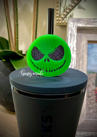 Limited Edition Glow In The Dark Pumpkin King  Straw Topper