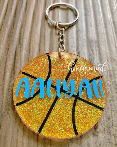 Personalized Basketball Keychain