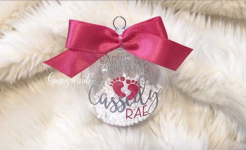 Personalized Baby's 1st Christmas Floating Ornament