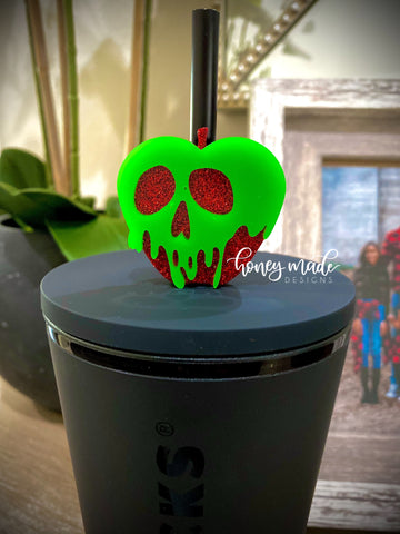 Limited Edition Glow In The Poison Apple Straw Topper