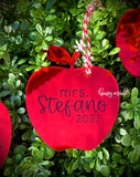 Personalized Mirrored Acrylic Apple Ornament