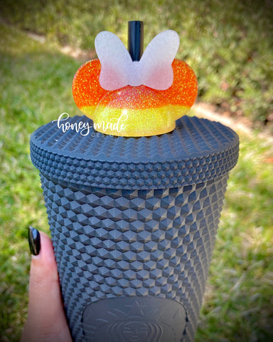 Limited Edition Candy Corn Girl Straw Topper