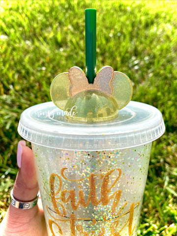 "Tink" Inspired Girl Mouse Straw Topper