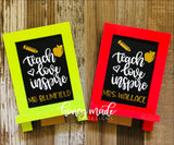 Personalized Chalk Board Teacher Sign
