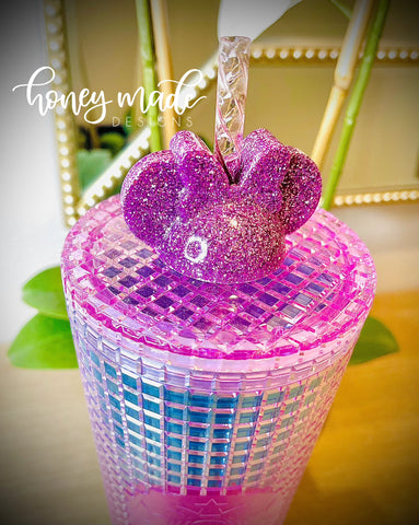 New Lilac Girl Mouse Straw Topper