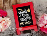 Personalized Chalk Board Teacher Sign