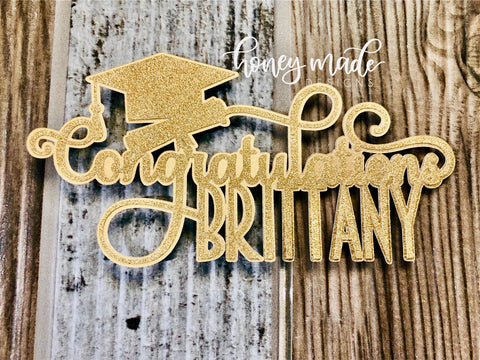 Personalized Graduation Cake Topper