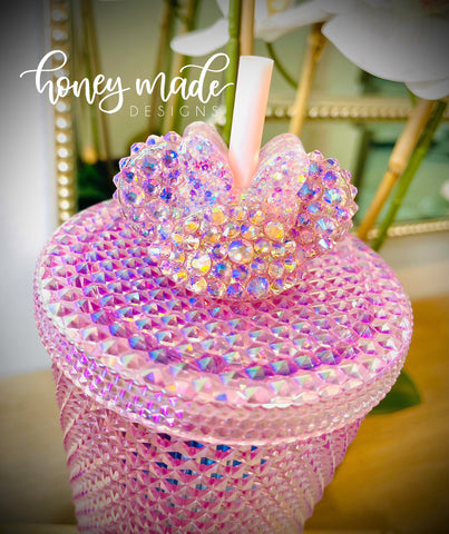 New Blinged Out Sakura Girl Mouse Straw Topper