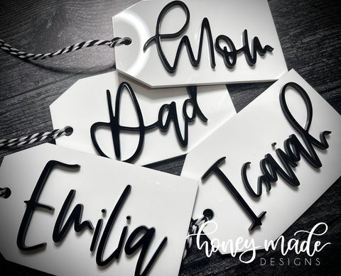 Personalized Acrylic Stocking/Gift Tag